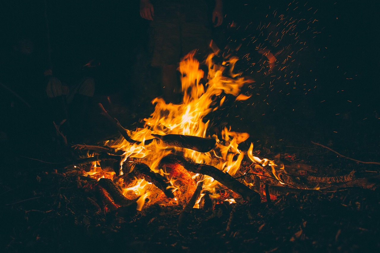Photo d'un feu de bois