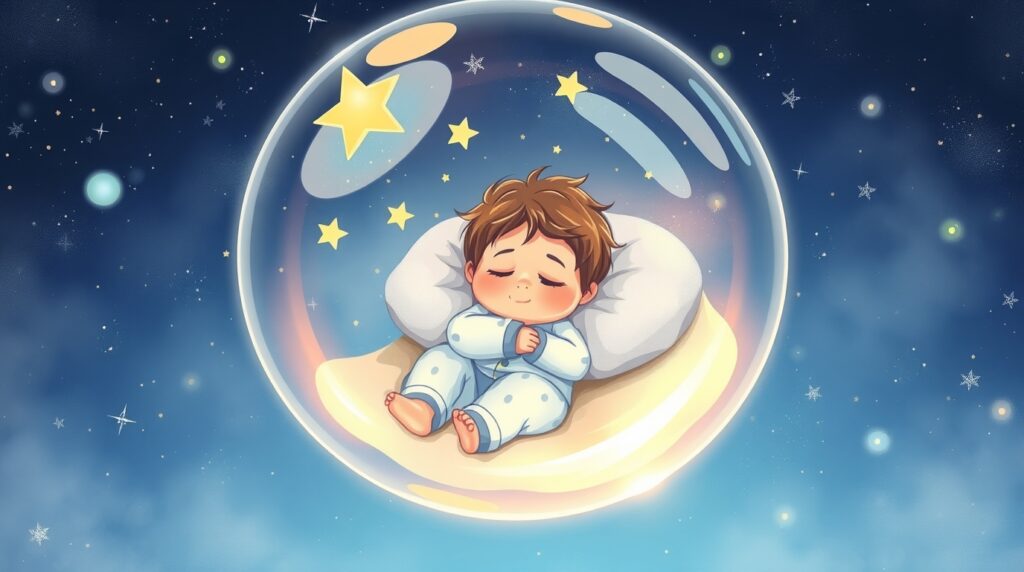 Illustration d'un enfant rêvant