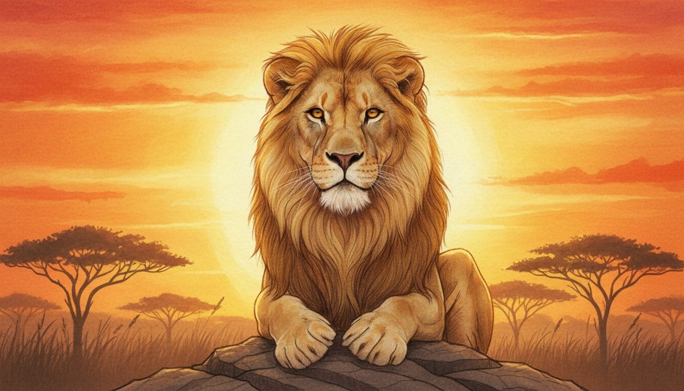 Illustration du roi des animaux