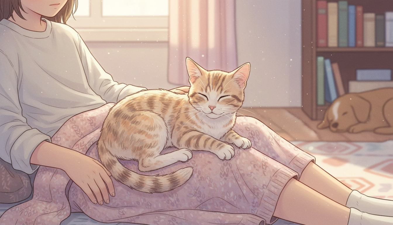 Illustration d'un chat patounant